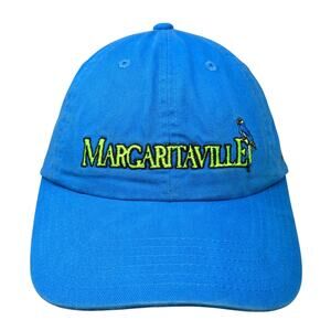 Margaritaville Slideback Baseball Cap Blue OS Adjustable Checkered Flag Sports